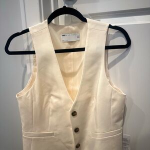 ASOS Cream Vest with Button Detail
